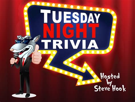 Trivia near me - Weekly Trivia Nights. Round up six friends and head out this free weekly trivia night on both Thursday and Friday nights. There will be prizes throughout the night including a $50 bar tab for the ...